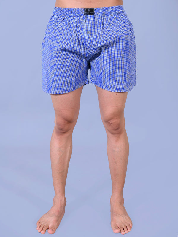 Premium Men’s Swiss Cotton Checkered Boxer Shorts