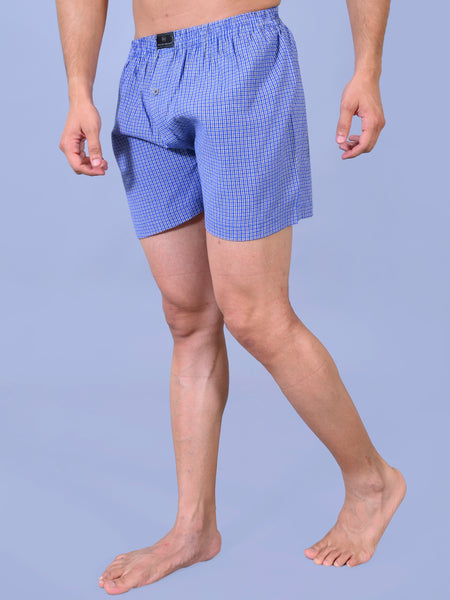 Premium Men’s Swiss Cotton Checkered Boxer Shorts