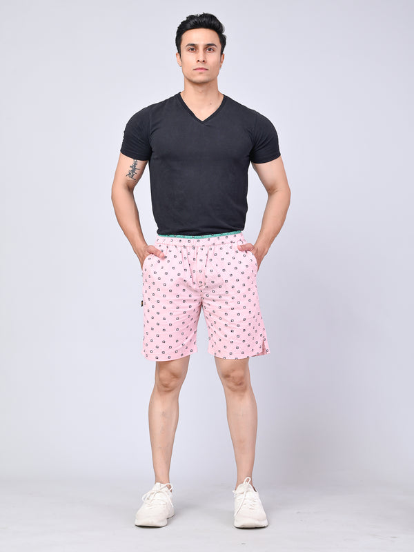 Men’s Premium Boxer Printed Boxer Shorts  – Baby Pink
