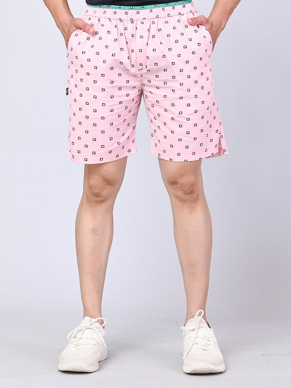 Men’s Premium Boxer Printed Boxer Shorts  – Baby Pink