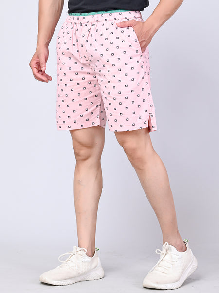 Men’s Premium Boxer Printed Boxer Shorts  – Baby Pink