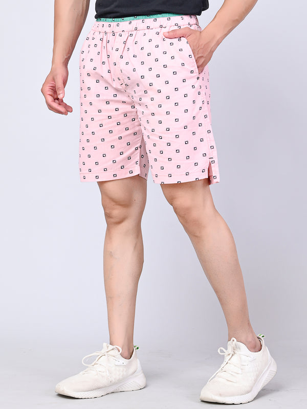 Men’s Premium Boxer Printed Boxer Shorts  – Baby Pink