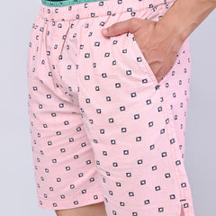 Men’s Premium Boxer Printed Boxer Shorts  – Baby Pink