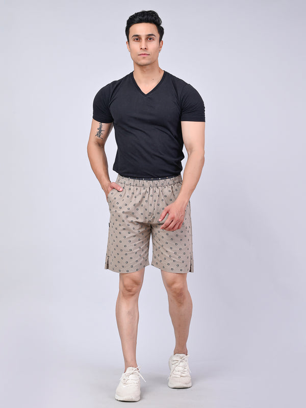 Men’s Premium Boxer Printed Boxer Shorts – Beige