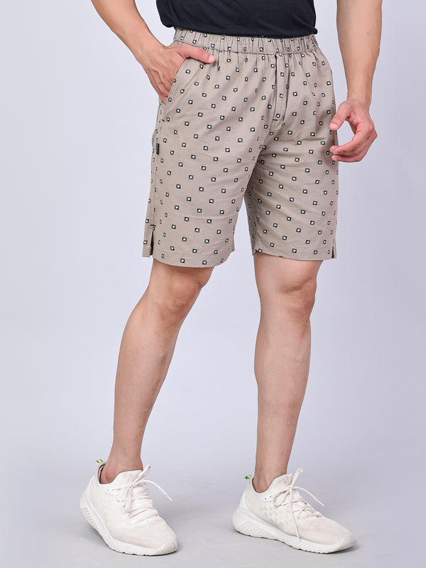 Men’s Premium Boxer Printed Boxer Shorts – Beige
