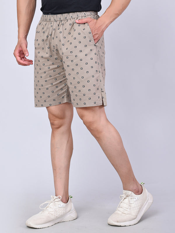 Men’s Premium Boxer Printed Boxer Shorts – Beige