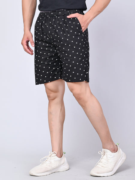 Men’s Premium Boxer Printed Boxer Shorts  – Black