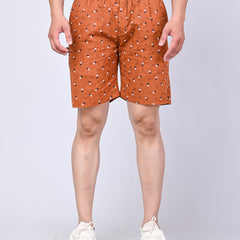 Men’s Premium Boxer Printed Boxer Shorts  – Brown