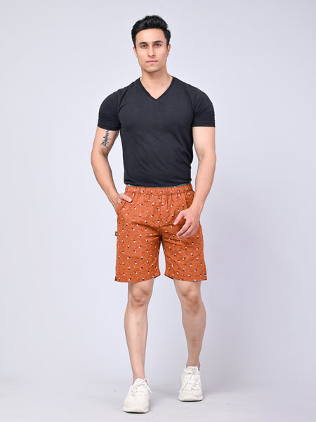 Men’s Premium Boxer Printed Boxer Shorts  – Brown
