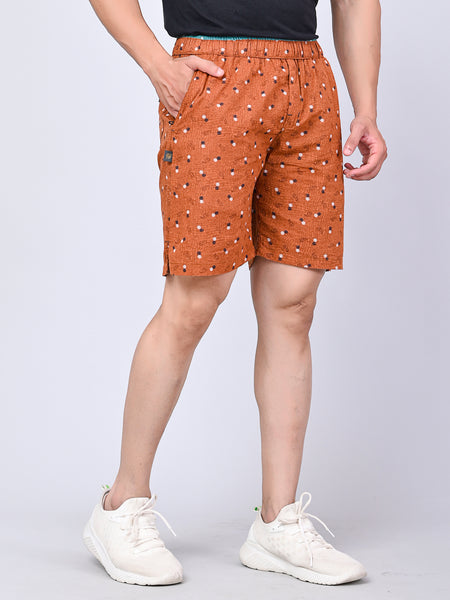 Men’s Premium Boxer Printed Boxer Shorts  – Brown
