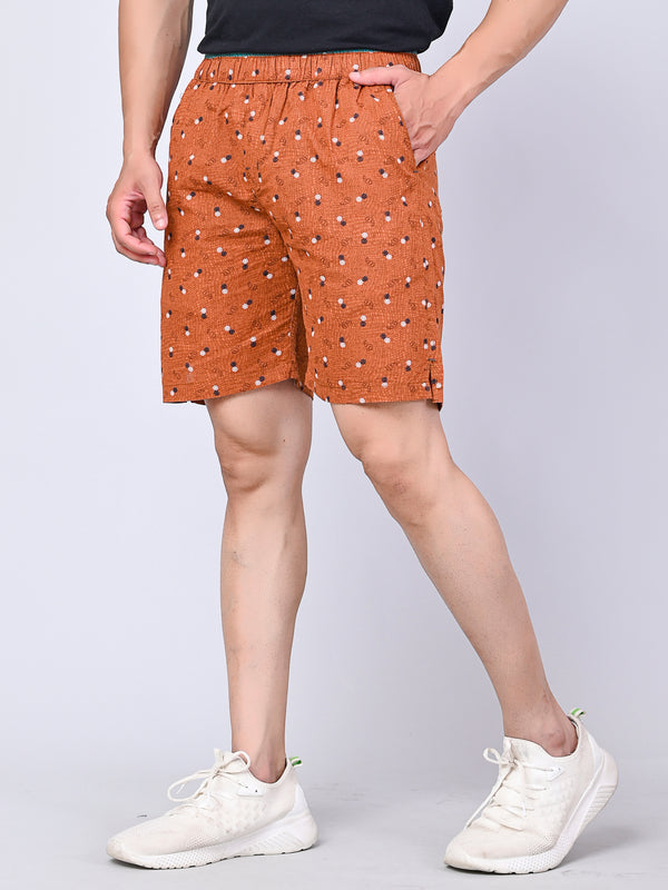 Men’s Premium Boxer Printed Boxer Shorts  – Brown