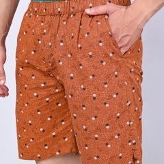Men’s Premium Boxer Printed Boxer Shorts  – Brown