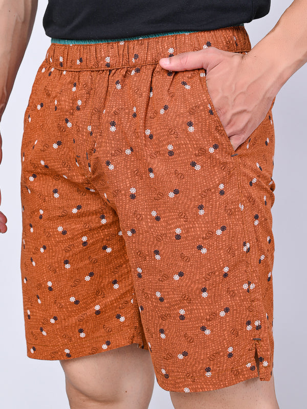 Men’s Premium Boxer Printed Boxer Shorts  – Brown