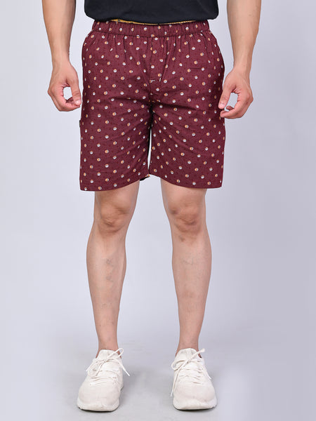 Men’s Premium Boxer Printed Boxer Shorts  – Dark Maroon