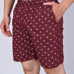 Men’s Premium Boxer Printed Boxer Shorts  – Dark Maroon