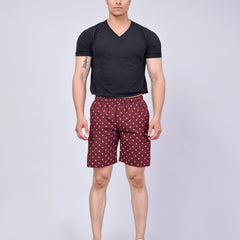 Men’s Premium Boxer Printed Boxer Shorts  – Dark Maroon