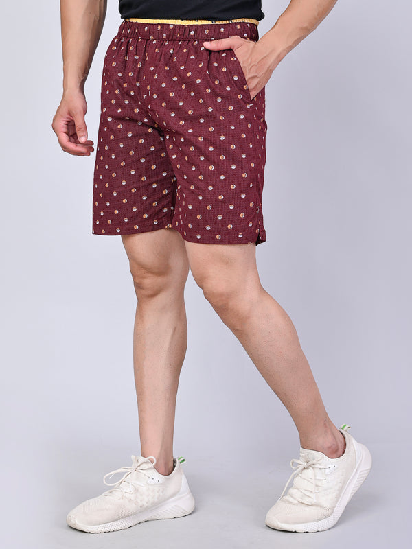 Men’s Premium Boxer Printed Boxer Shorts  – Dark Maroon