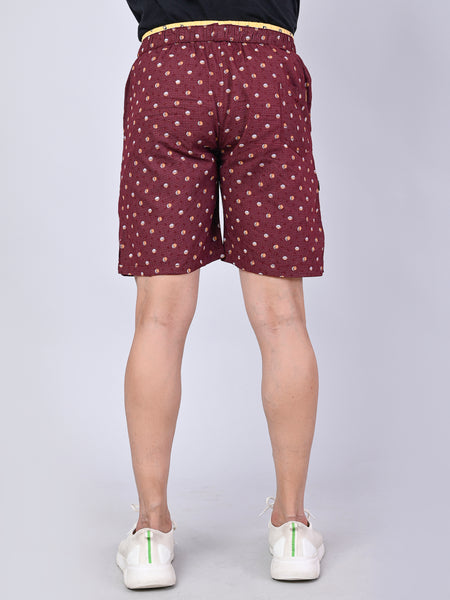 Men’s Premium Boxer Printed Boxer Shorts  – Dark Maroon