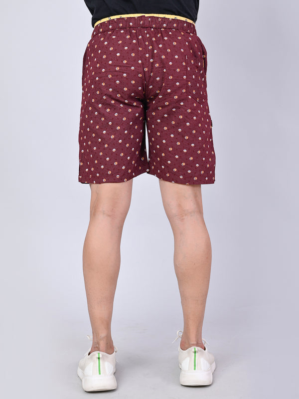 Men’s Premium Boxer Printed Boxer Shorts  – Dark Maroon