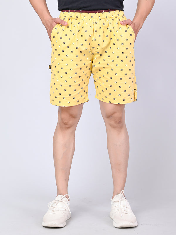 Men’s Premium Boxer Printed Boxer Shorts  – Lemon Yellow