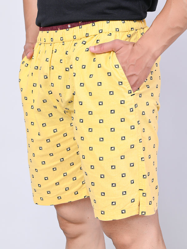 Men’s Premium Boxer Printed Boxer Shorts  – Lemon Yellow