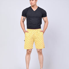 Men’s Premium Boxer Printed Boxer Shorts  – Lemon Yellow