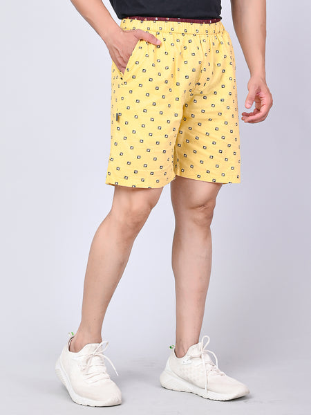 Men’s Premium Boxer Printed Boxer Shorts  – Lemon Yellow