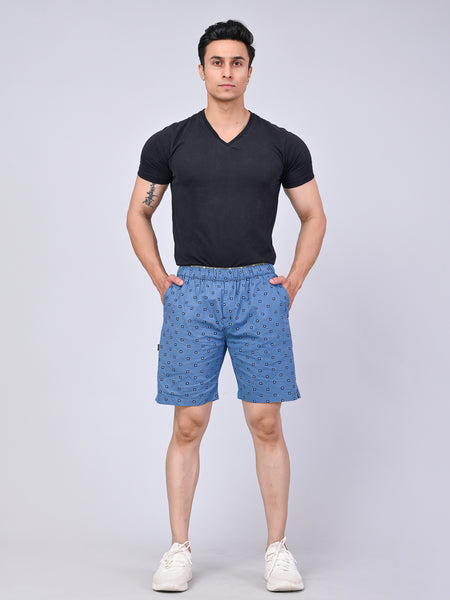 Men’s Premium Boxer Printed Boxer Shorts – Light Blue