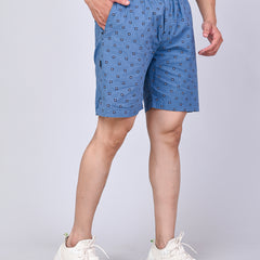 Men’s Premium Boxer Printed Boxer Shorts – Light Blue