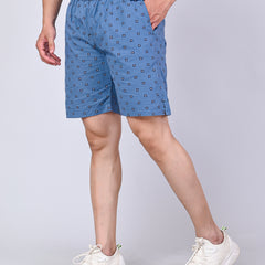 Men’s Premium Boxer Printed Boxer Shorts – Light Blue