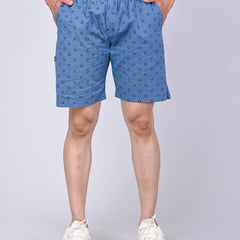Men’s Premium Boxer Printed Boxer Shorts – Light Blue