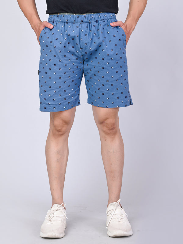 Men’s Premium Boxer Printed Boxer Shorts – Light Blue