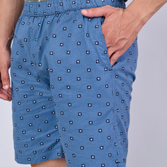 Men’s Premium Boxer Printed Boxer Shorts – Light Blue