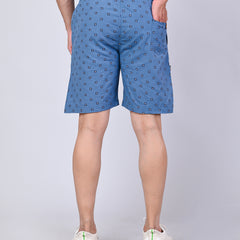 Men’s Premium Boxer Printed Boxer Shorts – Light Blue