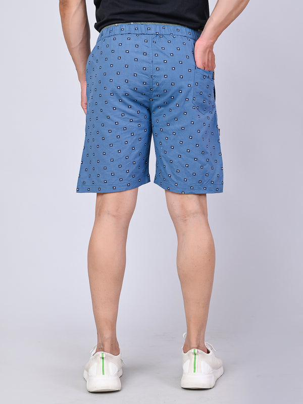 Men’s Premium Boxer Printed Boxer Shorts – Light Blue