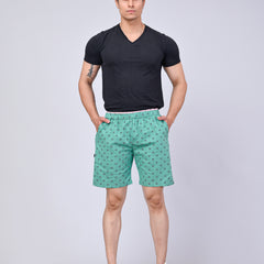 Men’s Premium Boxer Printed Boxer Shorts  – Light Green