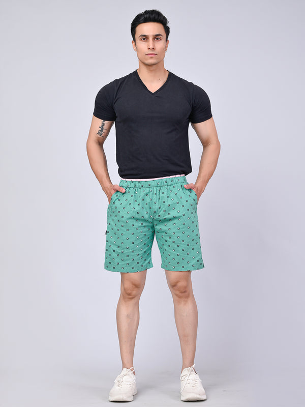 Men’s Premium Boxer Printed Boxer Shorts  – Light Green