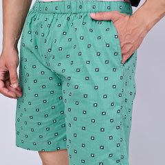Men’s Premium Boxer Printed Boxer Shorts  – Light Green