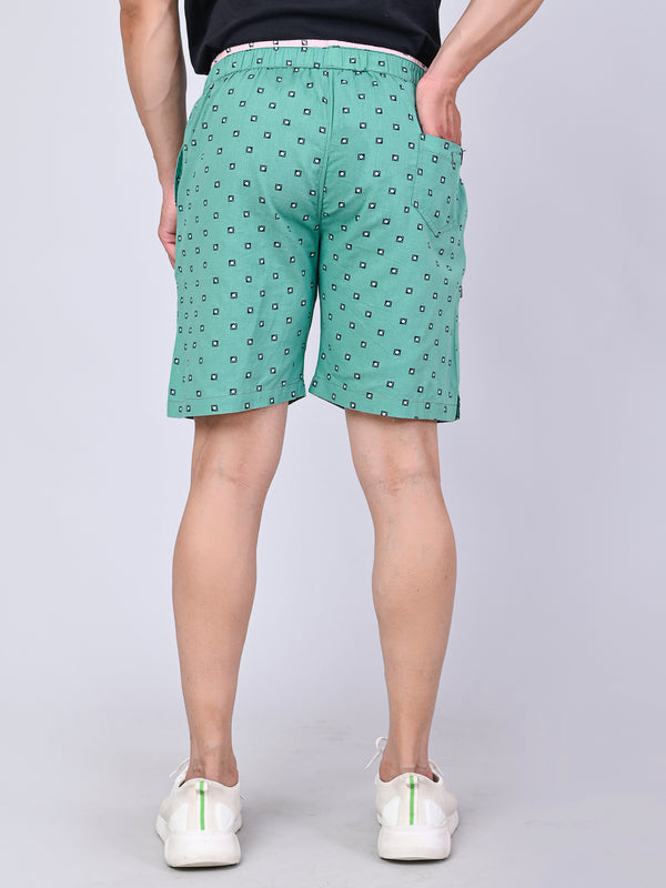 Men’s Premium Boxer Printed Boxer Shorts  – Light Green