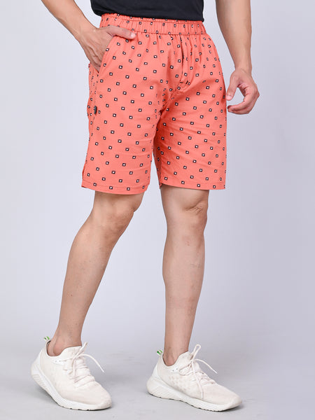 Men’s Premium Boxer Printed Boxer Shorts – Light Orange