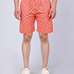 Men’s Premium Boxer Printed Boxer Shorts – Light Orange