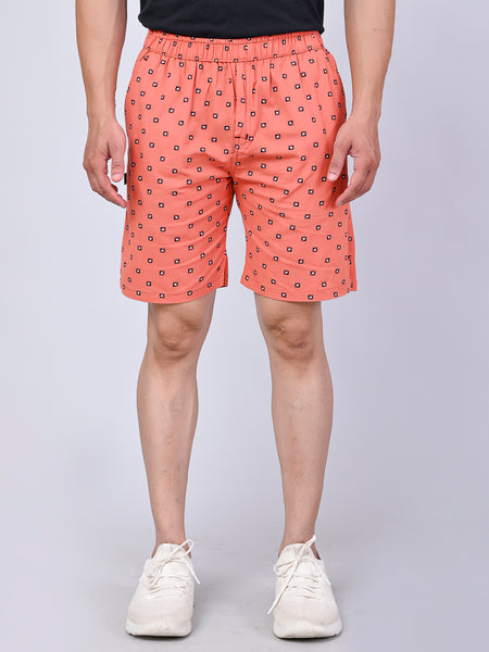 Men’s Premium Boxer Printed Boxer Shorts – Light Orange