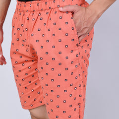 Men’s Premium Boxer Printed Boxer Shorts – Light Orange