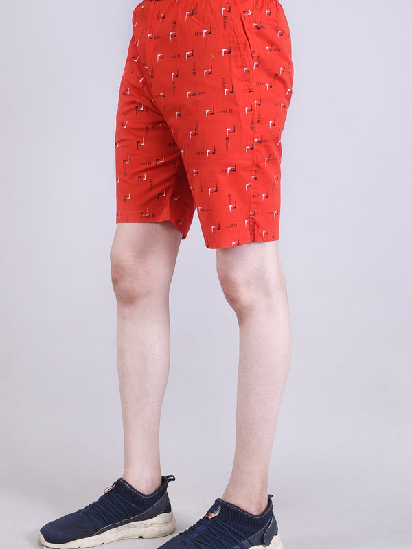 Men’s Premium Boxer Printed Boxer Shorts  – Red