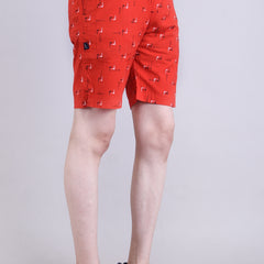 Men’s Premium Boxer Printed Boxer Shorts  – Red