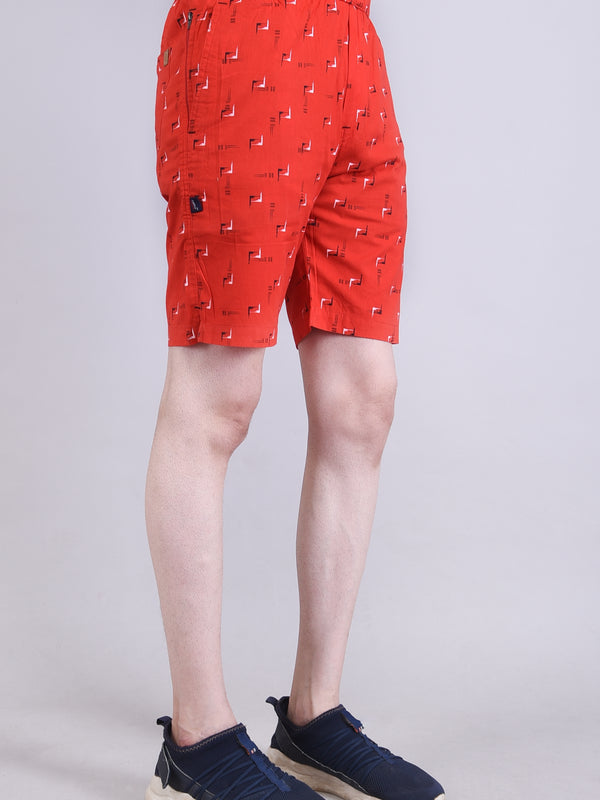 Men’s Premium Boxer Printed Boxer Shorts  – Red