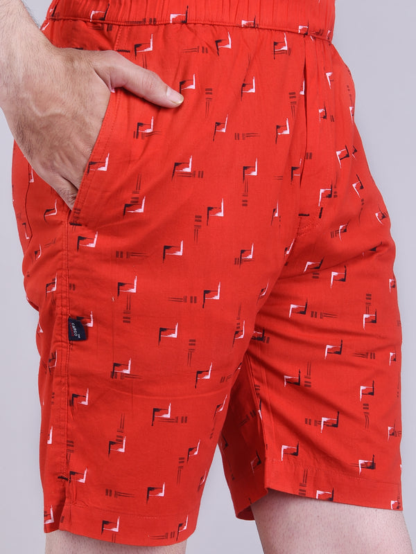 Men’s Premium Boxer Printed Boxer Shorts  – Red