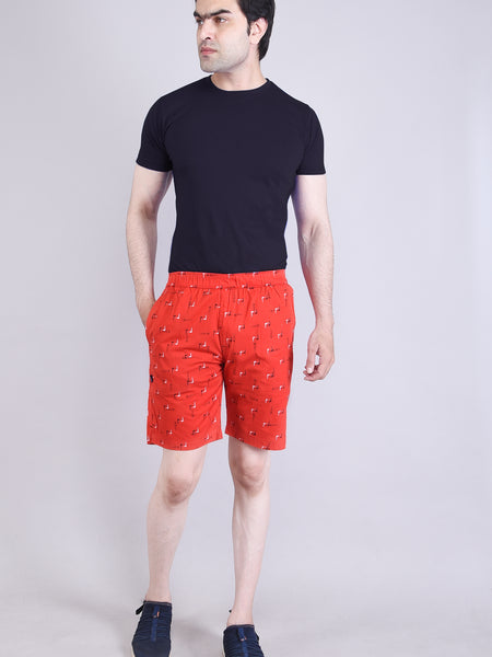 Men’s Premium Boxer Printed Boxer Shorts  – Red