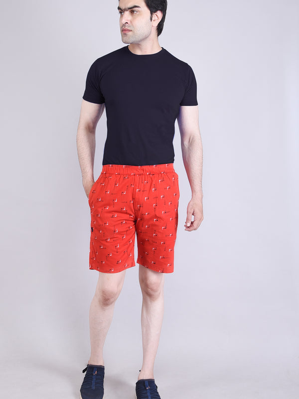 Men’s Premium Boxer Printed Boxer Shorts  – Red
