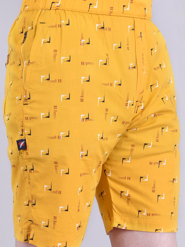 Men’s Premium Boxer Printed Boxer Shorts – Yellow